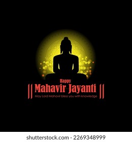 Vector illustration of Mahavir Jayanti concept banner