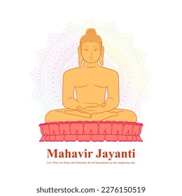 Vector illustration of Mahavir Jayanti concept banner