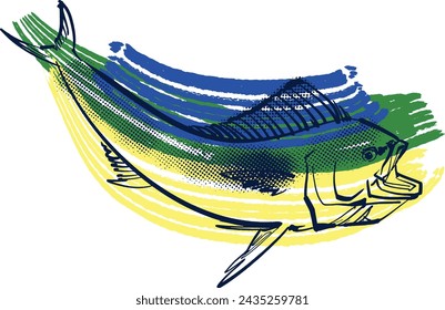 vector illustration of the Mahi Mahi fish