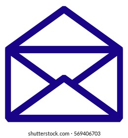 Vector Illustration of Mail Box Icon in Blue
