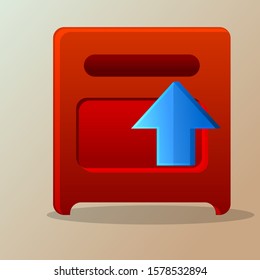 Vector illustration of mail boxes. Cartoon style of post box.