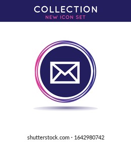 Vector illustration. Mail, envelope, correspondence icon.