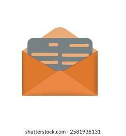 vector illustration of mail envelope with letter
