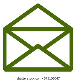 Vector Illustration of Mail in Green Icon
