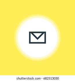 Vector Illustration Of Mail Icon. Beautiful Interface Element Also Can Be Used As Letter  Element.