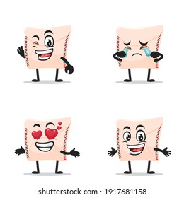 vector illustration of mail mascot or character collection set with expression theme