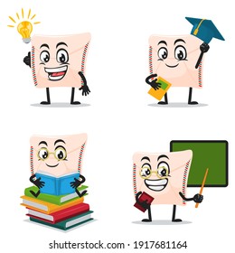 vector illustration of mail mascot or character collection set with education theme