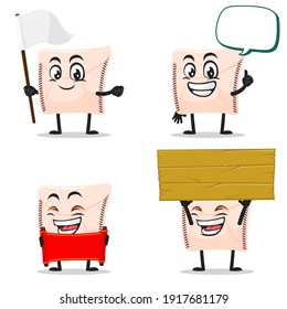 Vektorgrafik von Mail-Maskottchen oder Zeichensatzset mit Leerzeichen-Design