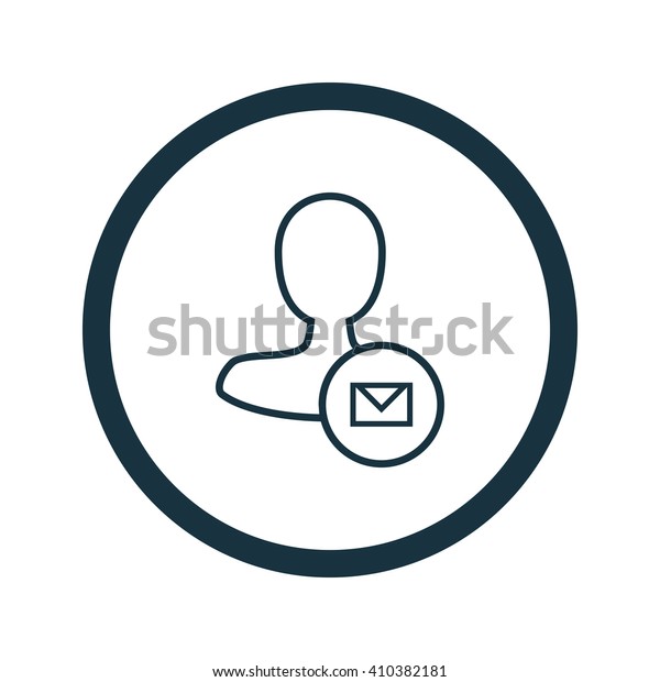 Vector Illustration Mail User Icon Stock Vector (Royalty Free