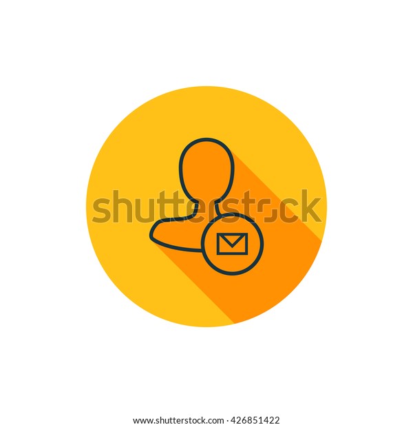 Vector Illustration Mail User Icon Stock Vector (Royalty Free ...