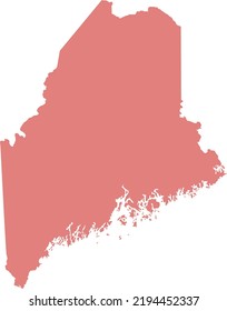 Vector Illustration of Maine map