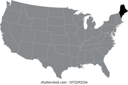 vector illustration of Maine State map