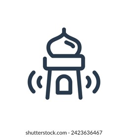 Vector Illustration of Majestic Mosque Minaret