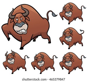 Vector Illustration of make the choice matching - Bull