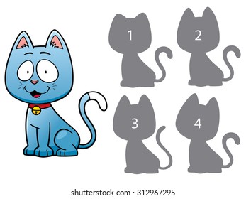 Vector Illustration of make the choice shadow matching
