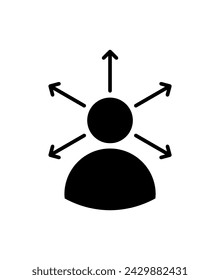 Vector illustration of make decision icon on white background.