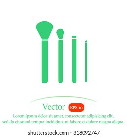 Vector illustration of make-up brushes icon.
