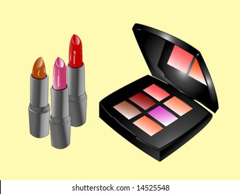 Vector illustration of make-ups