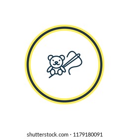 Vector illustration of making toy icon line. Beautiful activities element also can be used as handmade icon element.