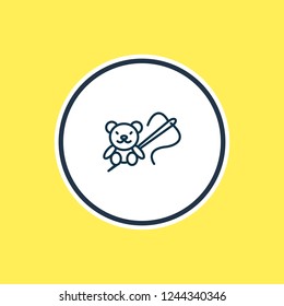 Vector illustration of making toy icon line. Beautiful activities element also can be used as handmade icon element.