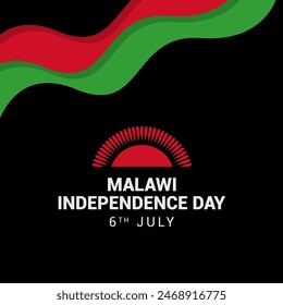 Vector illustration of malawi independence day Celebrated every year on July 6. malawi national day banner poster