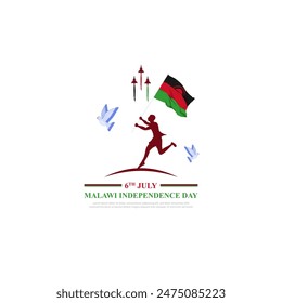 Vector illustration of Malawi Independence Day social media feed template