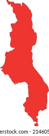 Vector illustration of Malawi map