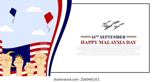 Vector illustration of Malaysia Day social media feed template