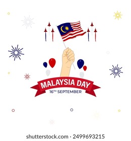 Vector illustration of Malaysia Day social media feed template