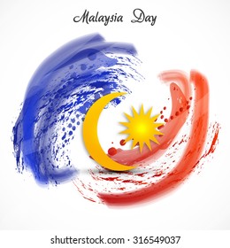 Vector illustration of Malaysia flag for Malaysia Day.