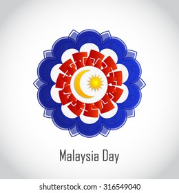 Vector illustration of Malaysia flag for Malaysia Day.