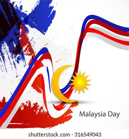 Vector illustration of Malaysia flag for Malaysia Day.