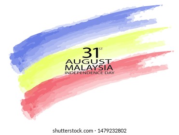 Vector illustration of Malaysia flag INDEPENDENCE DAY or Jalur Gemilang (Stripes of Victory)