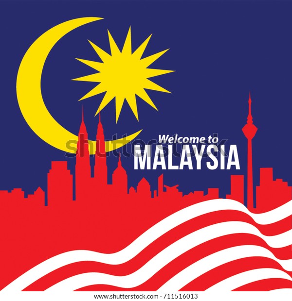 Vector Illustration Malaysia Flag Malaysian Capital Stock Vector ...