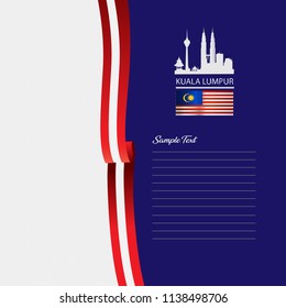 Vector illustration malaysia flag and malaysia sign. Banner, Broucher or templet art element.