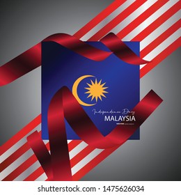 Vector illustration malaysia flag  sign. Banner, Broucher or templet art element.