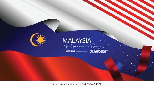 Vector illustration malaysia flag  sign. Banner, Broucher or templet art element.