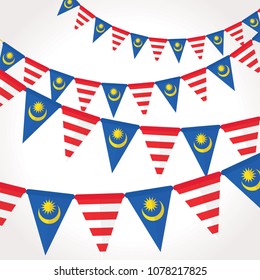 Vector illustration for Malaysia hanging flag.
