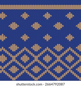 Vector illustration of Malaysian textile, Tiang Seri Songket. Traditional malay motive knitted pattern