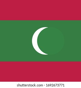 ilustración vectorial de la bandera de Maldivas