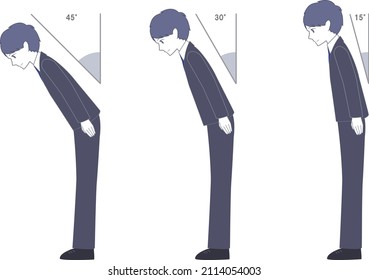 Vector illustration  of  a business　low male