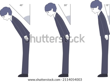 Vector illustration  of  a business　low male