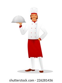 Vector illustration of Male chef in uniform