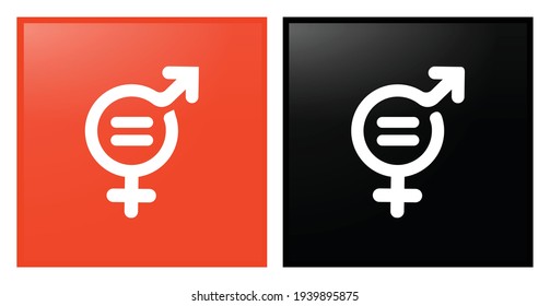 vector illustration of a male and female sign together equally. Gender Equality Icon for Corporate social responsibility. Sustainable Development 
 inspiration. Vector Icon. - Shutterstock ID 1939895875