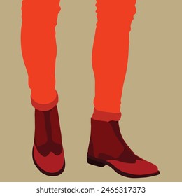 Vector illustration of male formal shoes