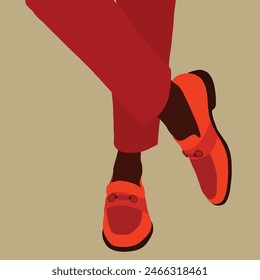 Vector illustration of male formal shoes