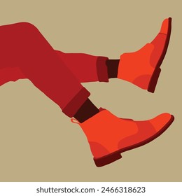 Vector illustration of male formal shoes
