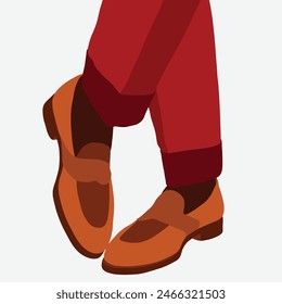 Vector illustration of male formal shoes