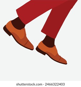 Vector illustration of male formal shoes