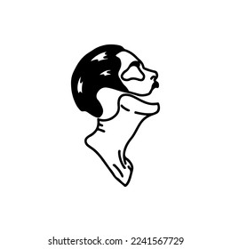 vector illustration of male head concept